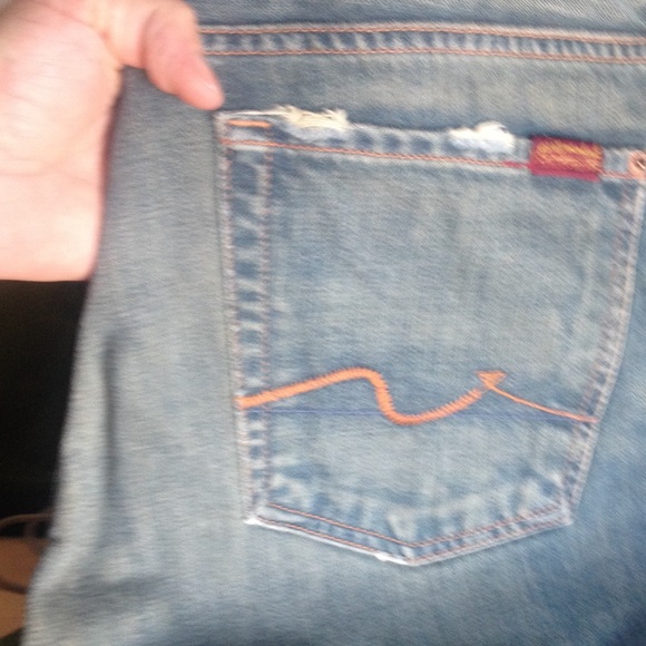 Seven for all man kind boot cut jeans. 34" inseam