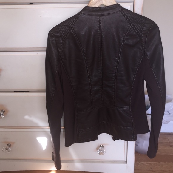Express brown leather jacket - Picture 2 of 4