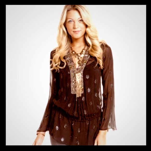 Sheer black, Hale Bob, Tunic Top