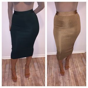 High waist Bandage pencil skirt 2 colors available