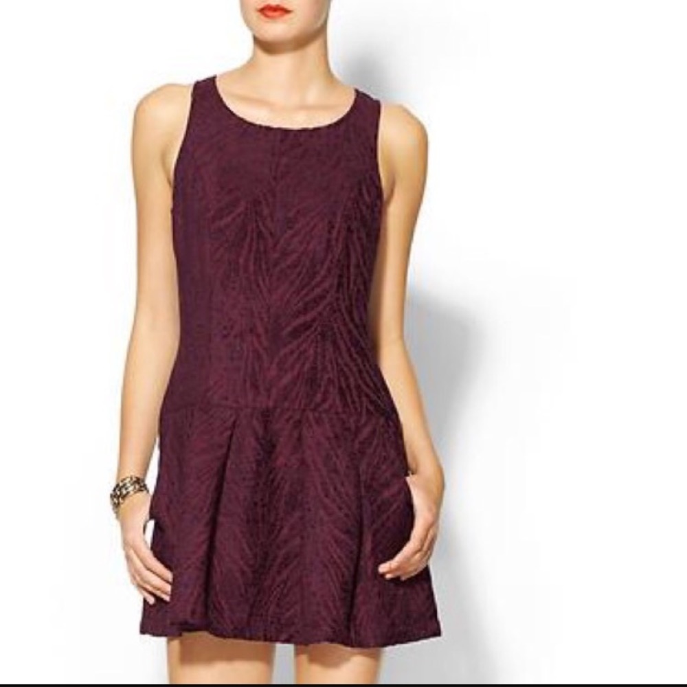 Free People Dropped Waist Velvet Dress