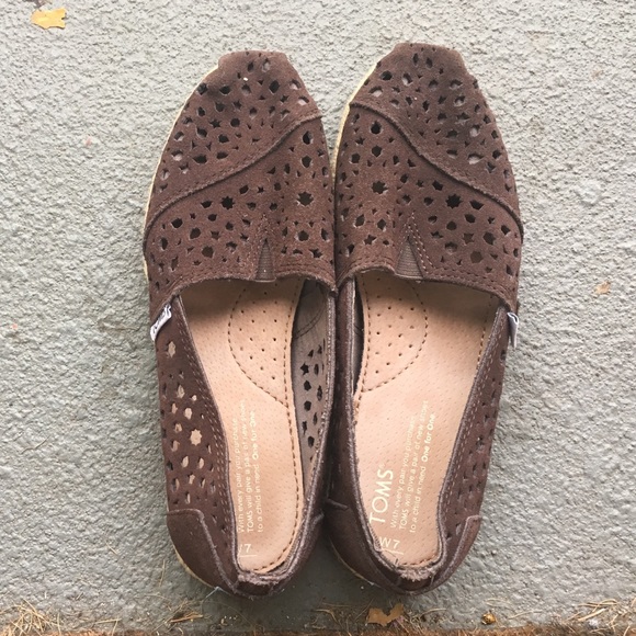 TOMS Brown Cutout Moroccan Shoes