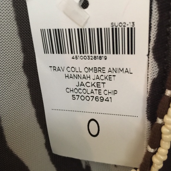 NWT- Chico's Animal Print Open Cardigan Top - Picture 3 of 4