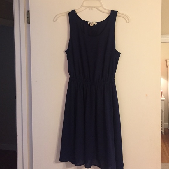 Navy dress with back cut out