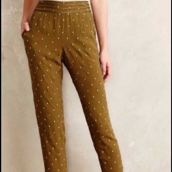 Anthropologie Pants - Anthropologie Elevenses goldform trouser pant