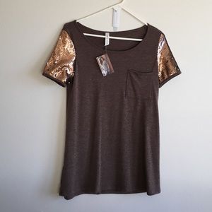 Sequined Sleeved shirt