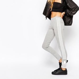 Adidas Originals 3 Stripe Leggings (Grey)