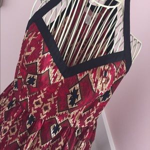 Tribal print dress! Beautiful shape! Flattering!