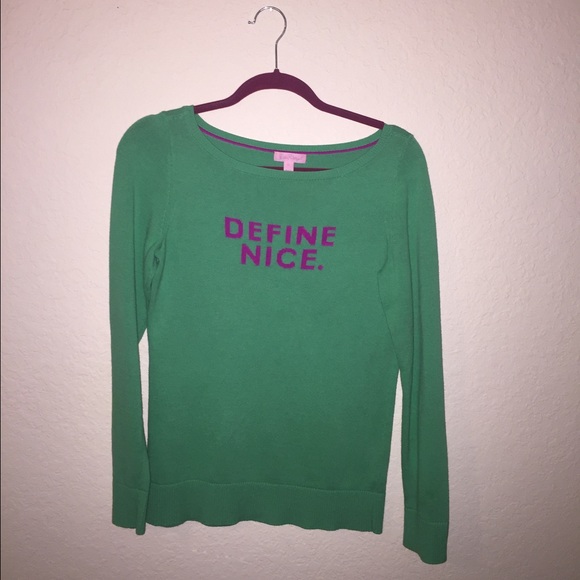 Lilly Pulitzer Define Nice sweater Sz M