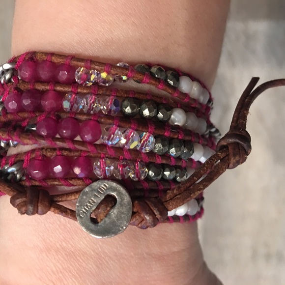 Chan Luu 5 wrap bracelet in Fuchsia - Picture 2 of 4