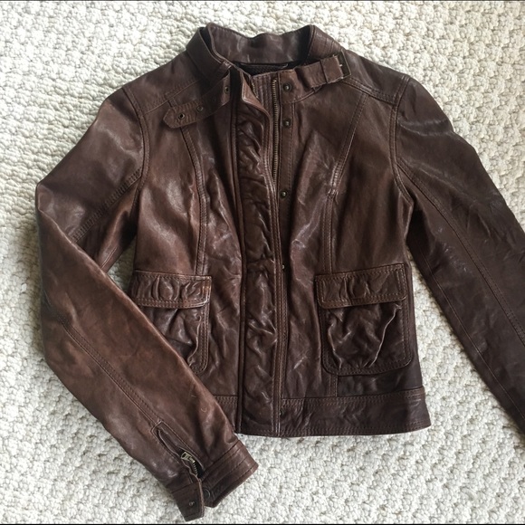 Abercrombie leather jacket