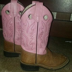 Old West Jama Youth Distressed Square boots