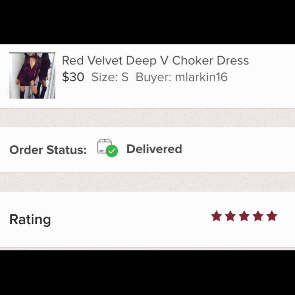 LAST ONE! Red Velvet Deep V Choker Dress🔥 - Picture 6 of 6