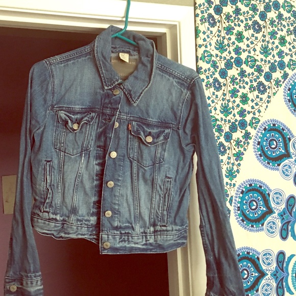 Distressed Denim Levi Jacket