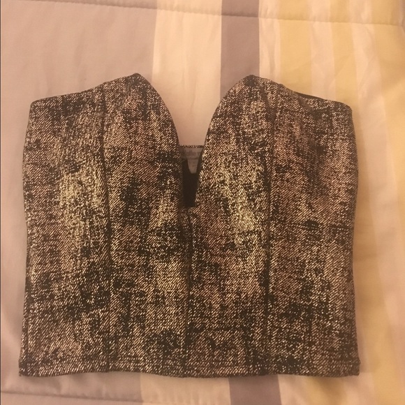 Gold crop top