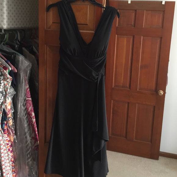 Criss cross back detail little black dress