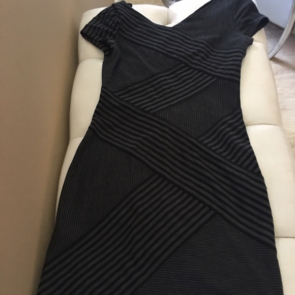 Black and grey striped dress
