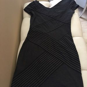 Black and grey striped dress
