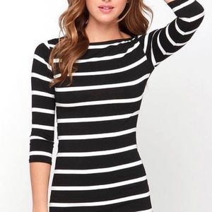 Heir Lines Black Striped Dress Heir Lines Black Striped Dress