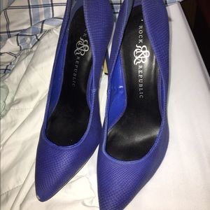 Blue high heels