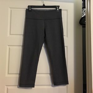 Lulu Lemon Crop Leggings, Dark Gray, Size 6