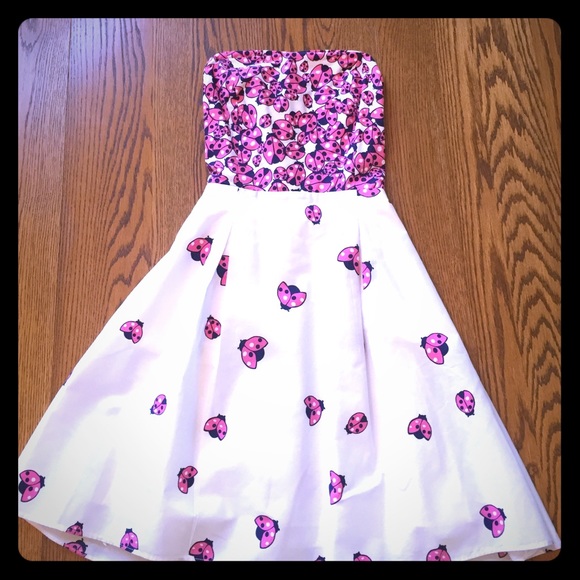 Lily Pulitzer Lady Bug Strapless Dress