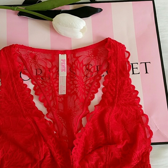 Beautiful Nwt Unlined Pink Vs Bralette size XS.S.M - Picture 2 of 5