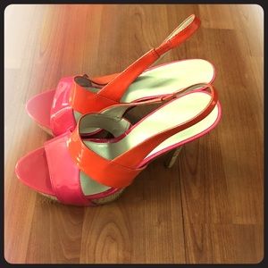 Color block high heels shoes by Nine West