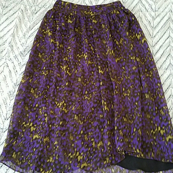 Greylin Flowy Midi Skirt in Purple Print size Sm