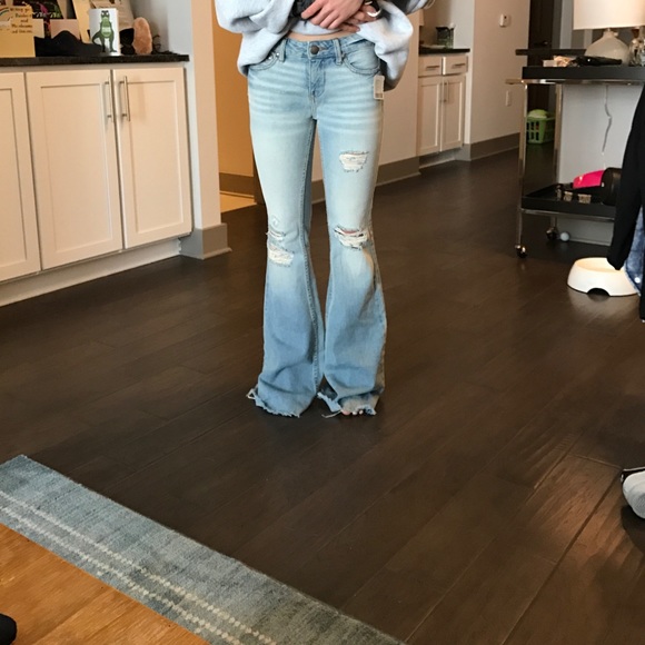 Free people flare ripped jeans