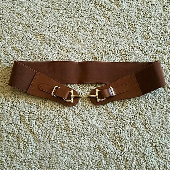Brown elastic belt