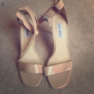 Nude Steve Madden T-Strap Heels