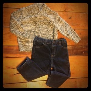 Great Nautica sweater & jeans sz 24M