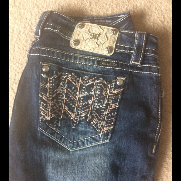 Miss Me Beaded Pocket Skinny Jeans