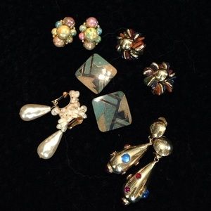 Vintage clip on earrings!