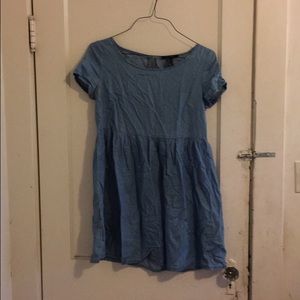 blue denim forever 21 babydoll dress