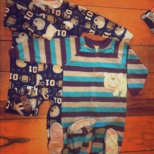 Fuzzy footie pajamas 2T Carter's