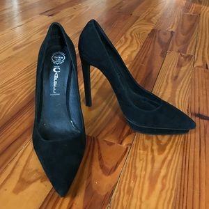 Jeffery Campbell black suede heel