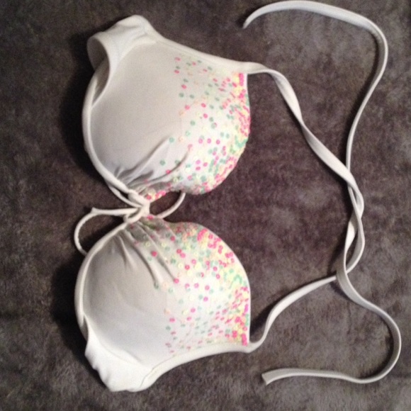 Victoria secret white push up swim suit top