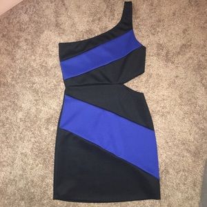 One shoulder cut out dress