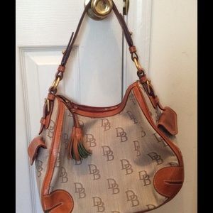 Dooney and Burke Canvas Signature Hobo purse.