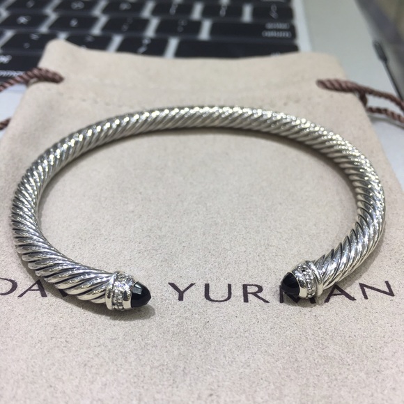 Cable Classics Bracelet Black Onyx Diamonds, 5mm