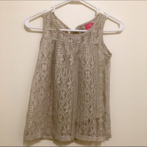 Kids/Girls lace tank/blouse - Size L 10/12