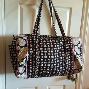 Vera Bradley Large Elephant Tote Duffle Pink Navy