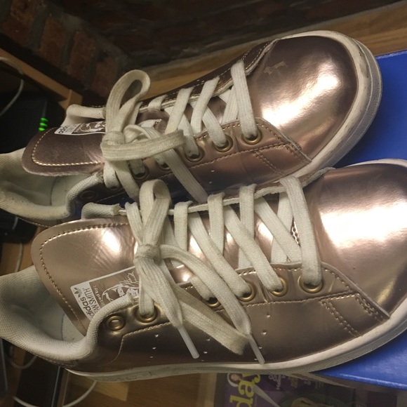 Gold stan smith sneakers by adidas