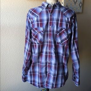 Men's Long sleeve plaid button up