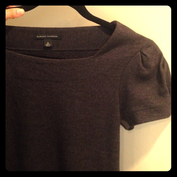 Gray Wool Banana Republic Dress