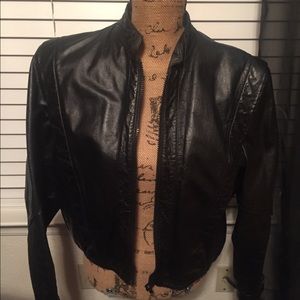 Genuine black leather jacket