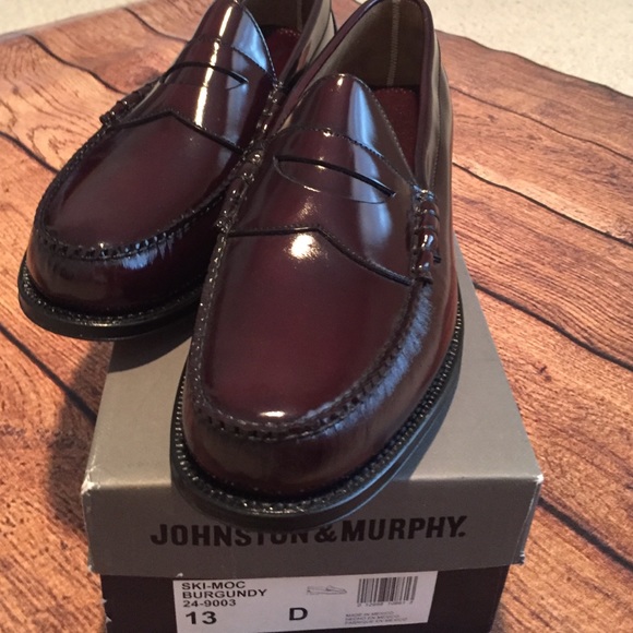 Johnston & Murphy loafers burgundy 13D BNIB