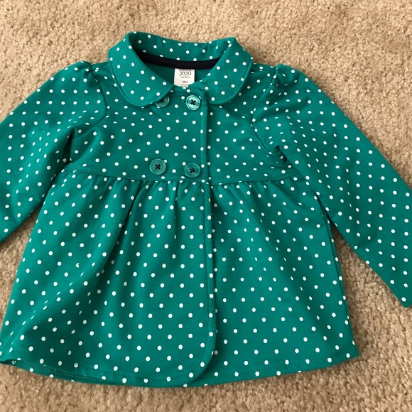 Adorable Green Polka Dot Coat